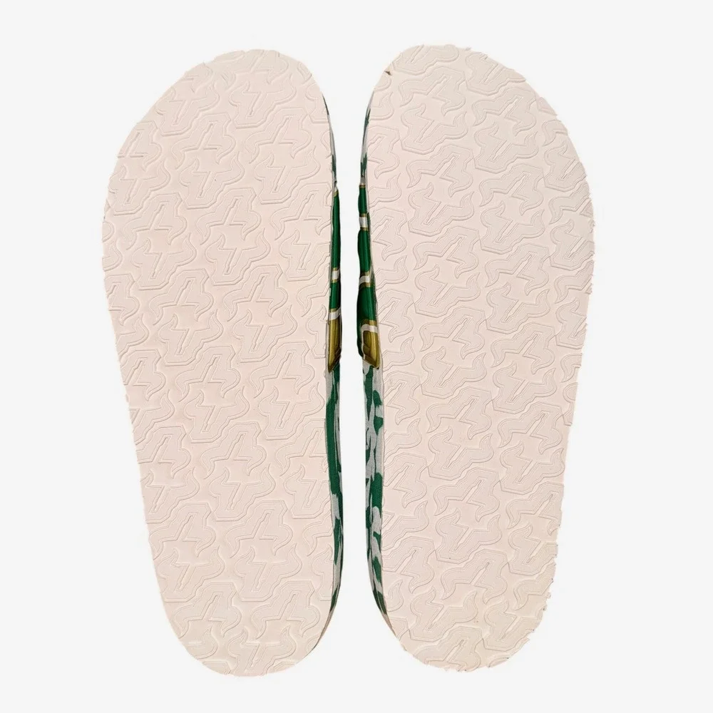 NEW Hype Co USF Slyder Sandals Mens 9 / Womens 11 Slides Bulls Green Gold Marble